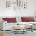 vidaXL Poduszki na sofę 2 pcs Czerwone wino 120 x 40 cm tkanina
