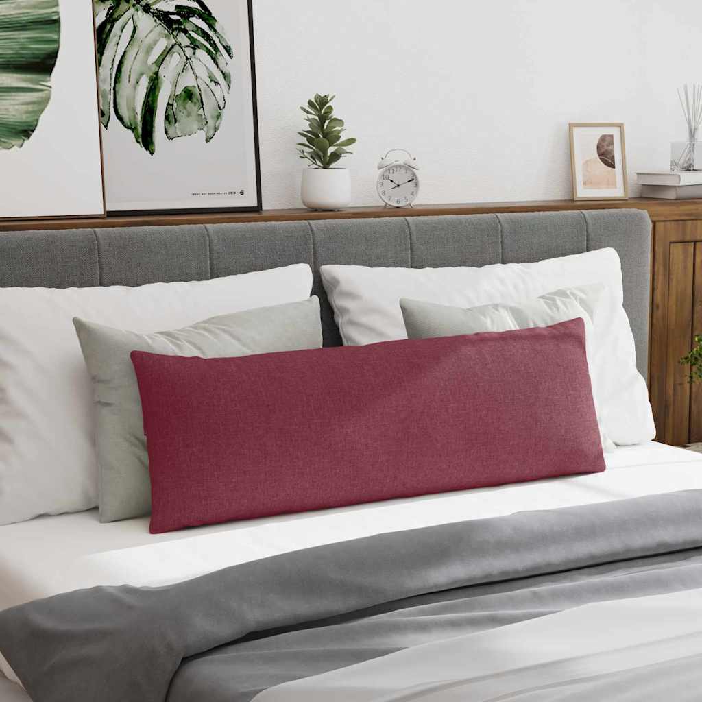 vidaXL Poduszki na sofę 2 pcs Czerwone wino 120 x 40 cm tkanina