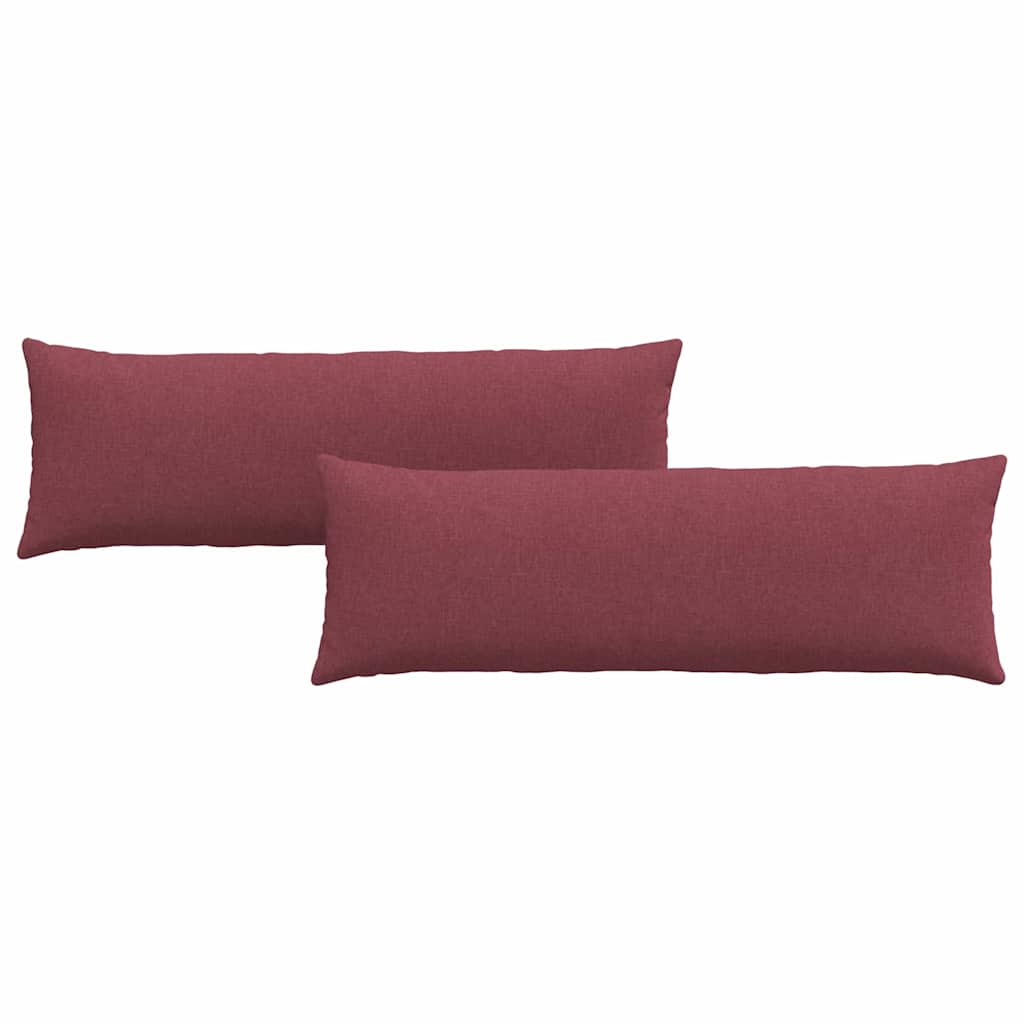 vidaXL Poduszki na sofę 2 pcs Czerwone wino 120 x 40 cm tkanina