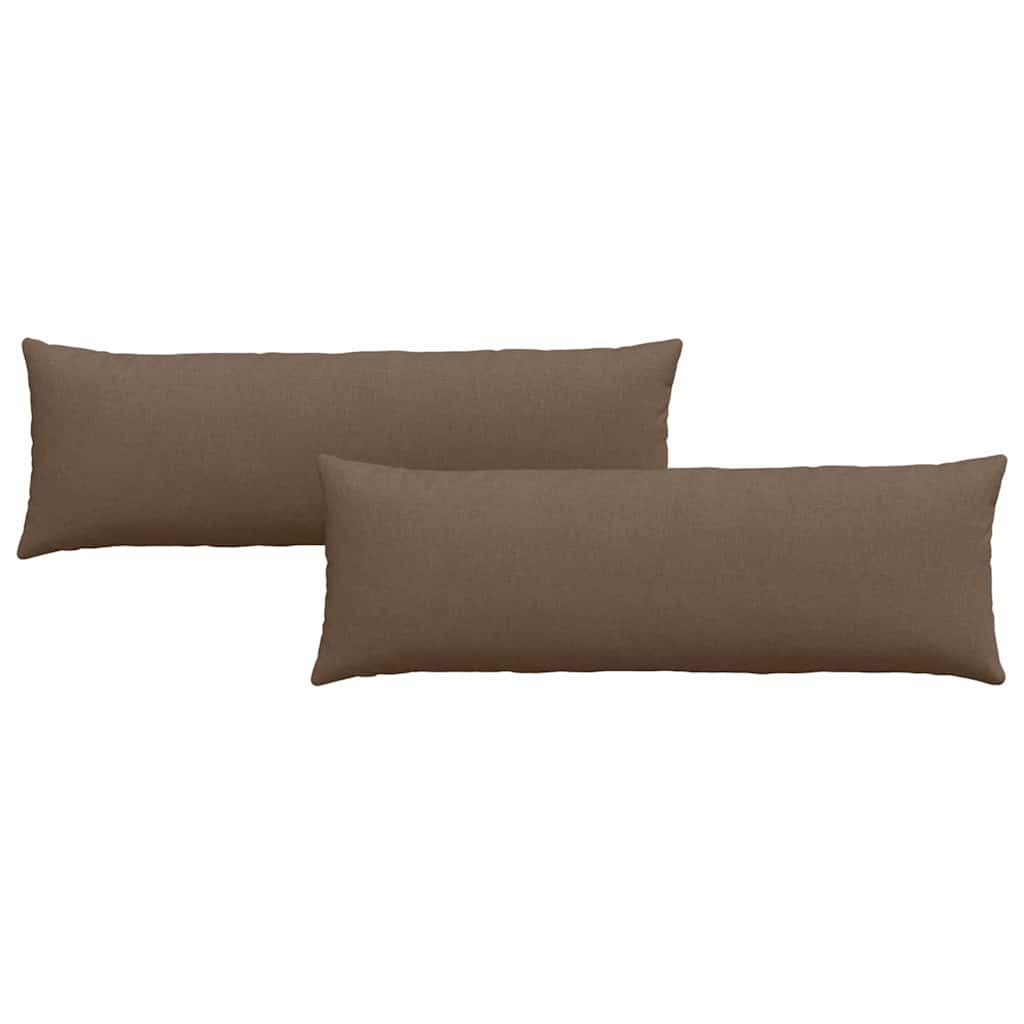 vidaXL Poduszki na sofę 2 pcs Brązowy 120 x 40 cm tkanina