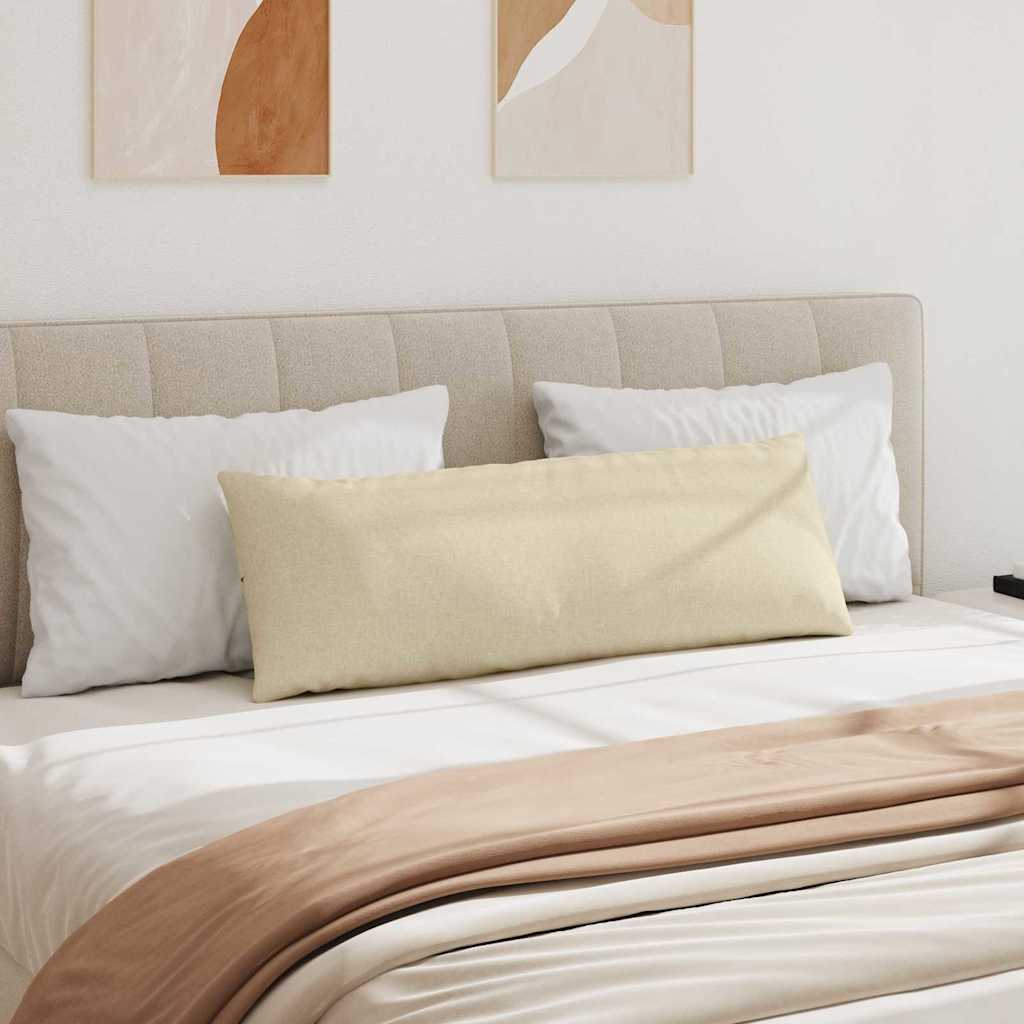 vidaXL Poduszki na sofę 2 pcs Kremowy 120 x 40 cm tkanina