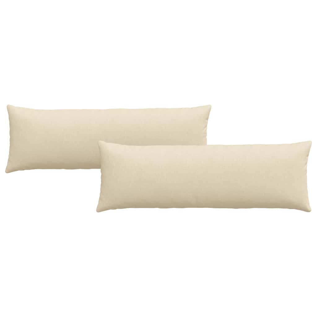 vidaXL Poduszki na sofę 2 pcs Kremowy 120 x 40 cm tkanina