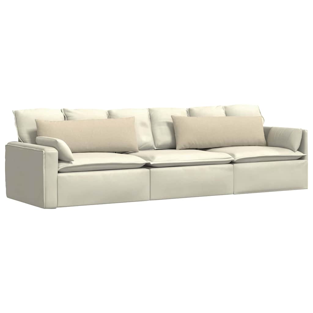 vidaXL Poduszki na sofę 2 pcs Kremowy 120 x 40 cm tkanina