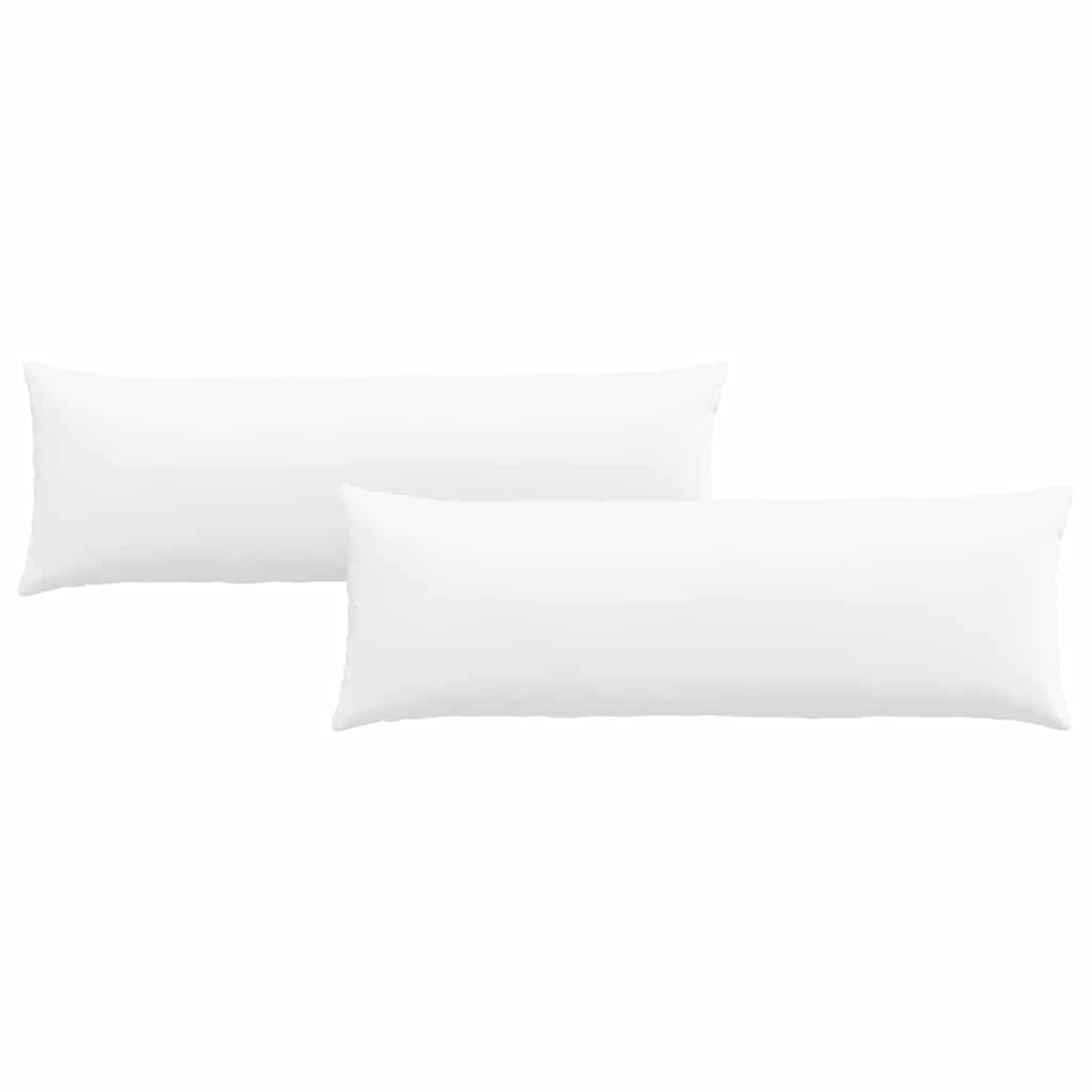 vidaXL Poduszki na sofę 2 pcs Biały 120 x 40 cm tkanina