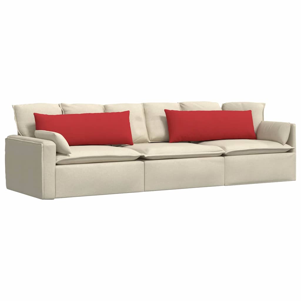 vidaXL Poduszki na sofę 2 pcs Czerwony 120 x 40 cm tkanina
