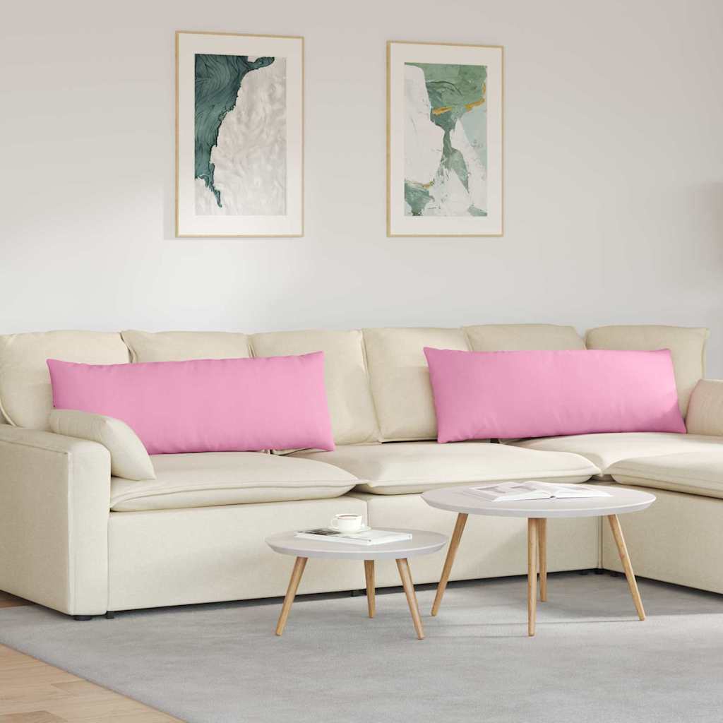 vidaXL Poduszki na sofę 2 pcs Różowy 120 x 40 cm tkanina