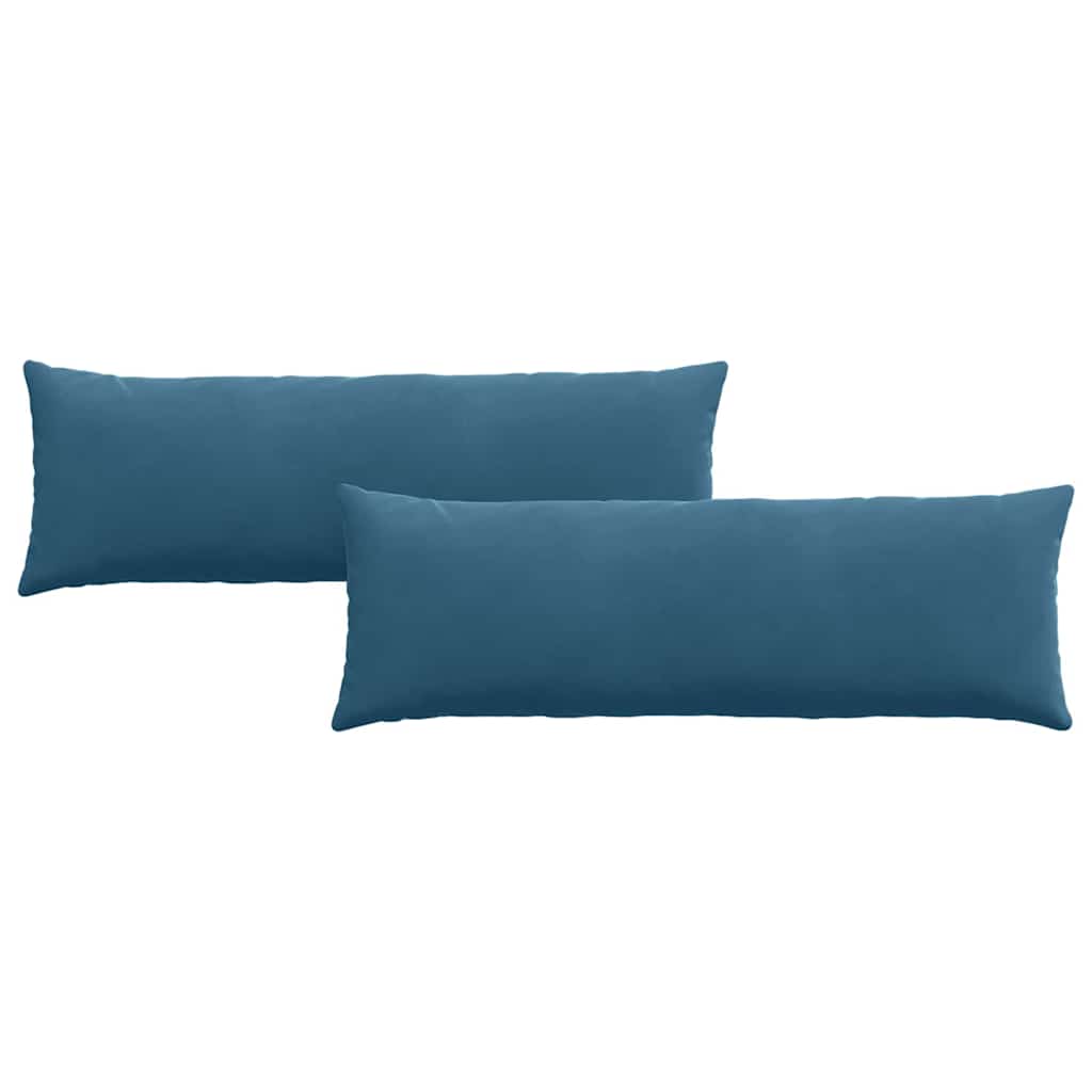 vidaXL Poduszki na sofę 2 pcs Niebieski 120 x 40 cm Tkanina sztruksowa