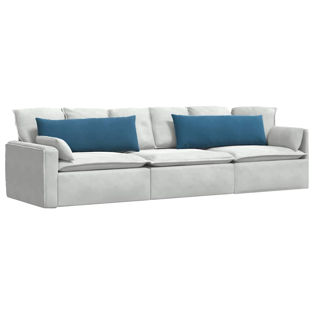 vidaXL Poduszki na sofę 2 pcs Niebieski 120 x 40 cm Tkanina sztruksowa