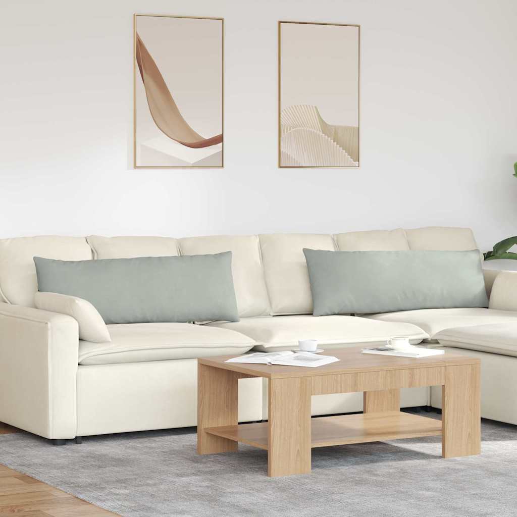 vidaXL Poduszki na sofę 2 pcs Jasnoszary 120 x 40 cm
