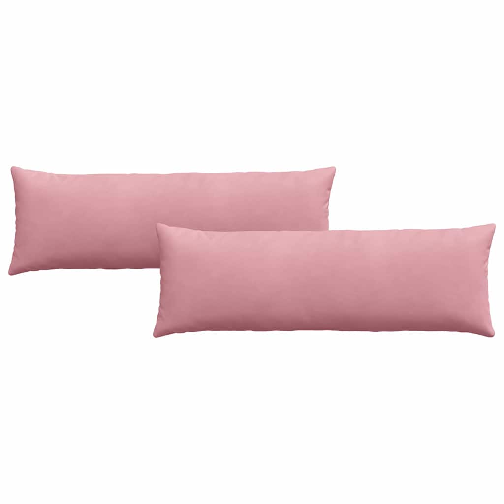 vidaXL Poduszki na sofę 2 pcs Różowy 120 x 40 cm Tkanina sztruksowa