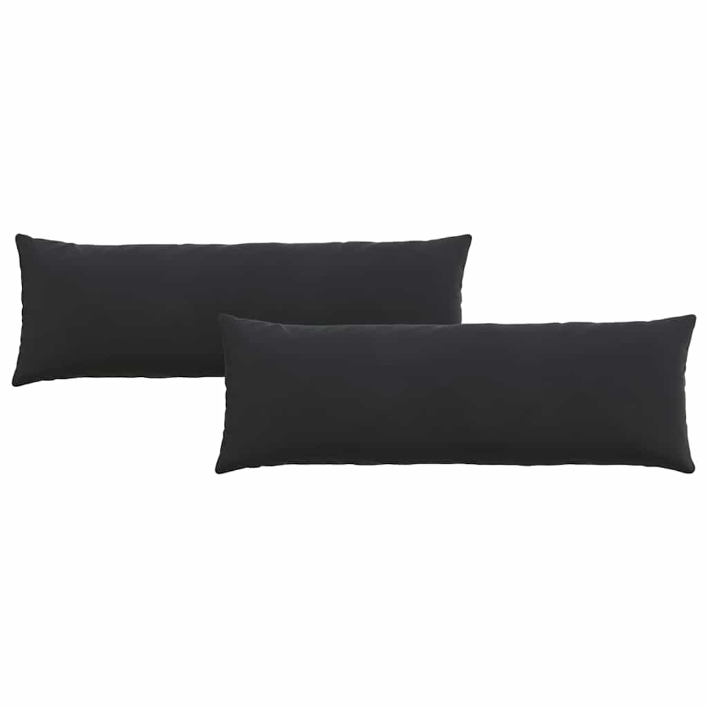 vidaXL Poduszki na sofę 2 pcs Czarny 120 x 40 cm Tkanina sztruksowa