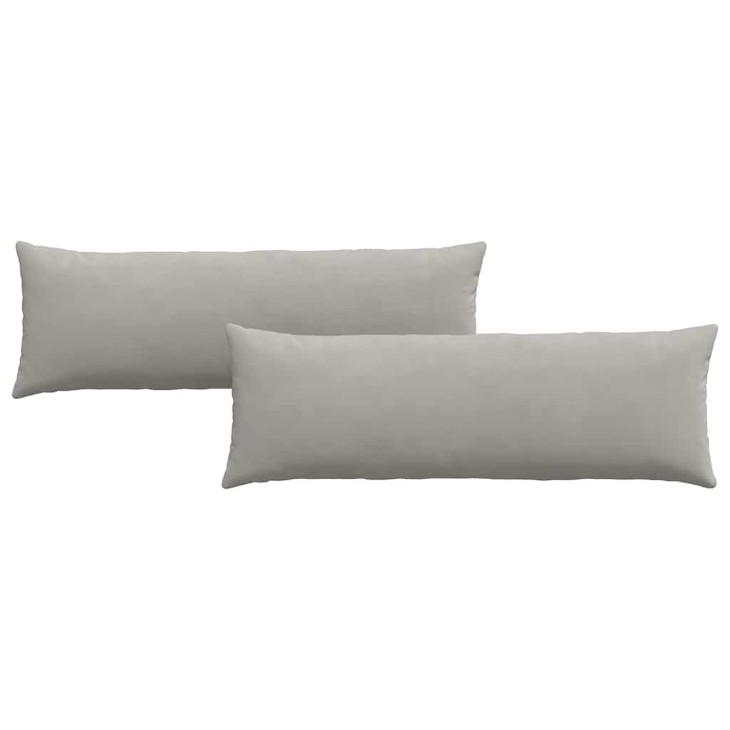 vidaXL Poduszki na sofę 2 pcs Jasnoszary 120 x 40 cm tkanina