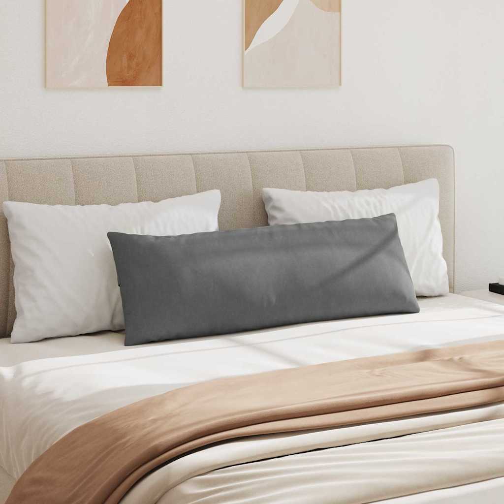 vidaXL Poduszki na sofę 2 pcs Ciemnoszary 120 x 40 cm tkanina