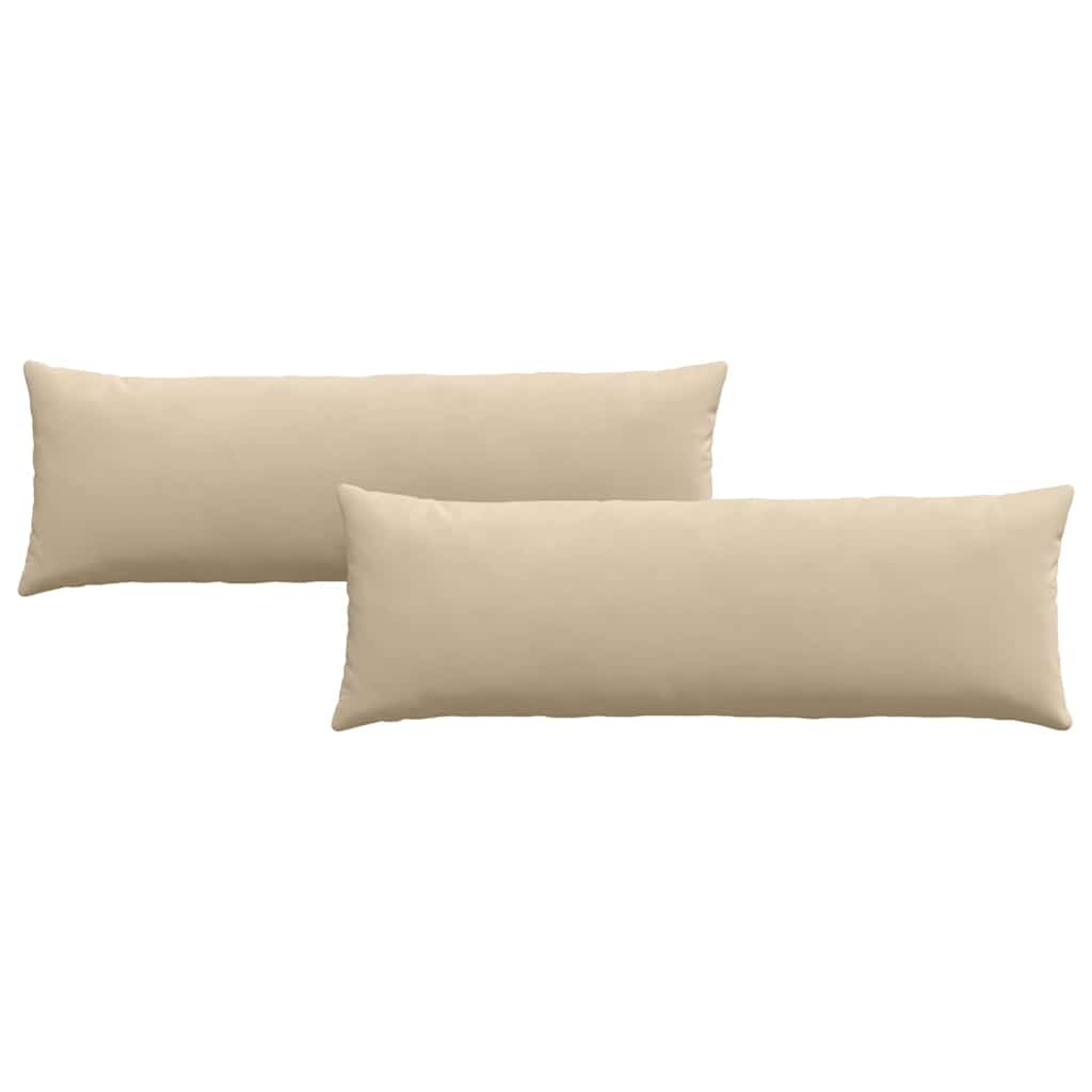 vidaXL Poduszki na sofę 2 pcs Kremowy 120 x 40 cm tkanina