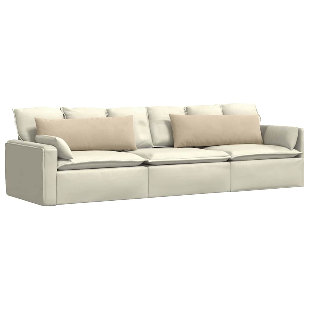 vidaXL Poduszki na sofę 2 pcs Kremowy 120 x 40 cm tkanina
