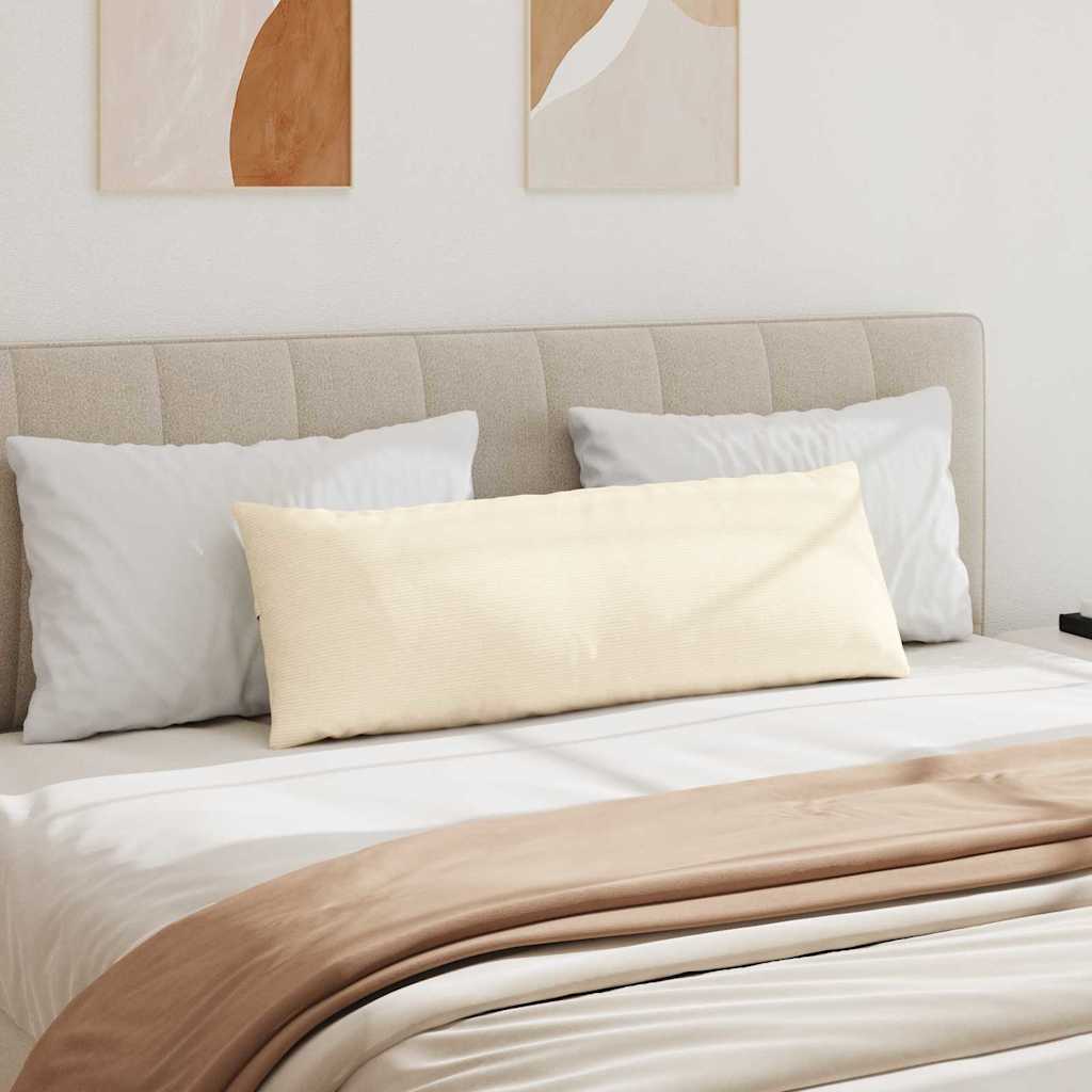 vidaXL Poduszki na sofę 2 pcs Kremowy 120 x 40 cm Tkanina sztruksowa