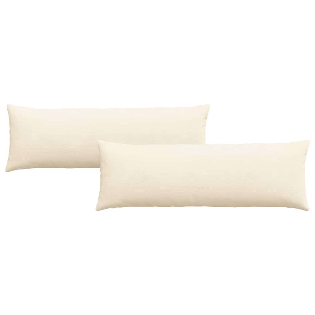 vidaXL Poduszki na sofę 2 pcs Kremowy 120 x 40 cm Tkanina sztruksowa