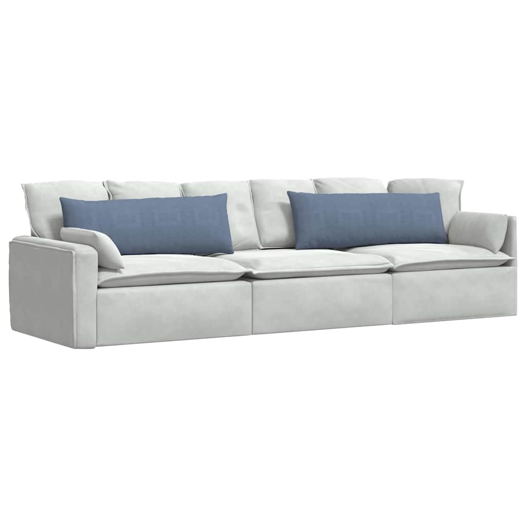 vidaXL Poduszki na sofę 2 pcs Niebieski 120 x 40 cm Tkanina sztruksowa