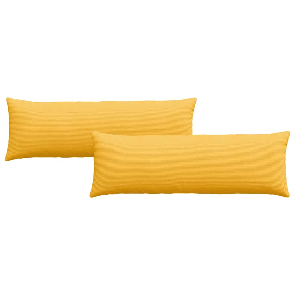 vidaXL Poduszki na sofę 2 pcs Jasnożółty 120 x 40 cm