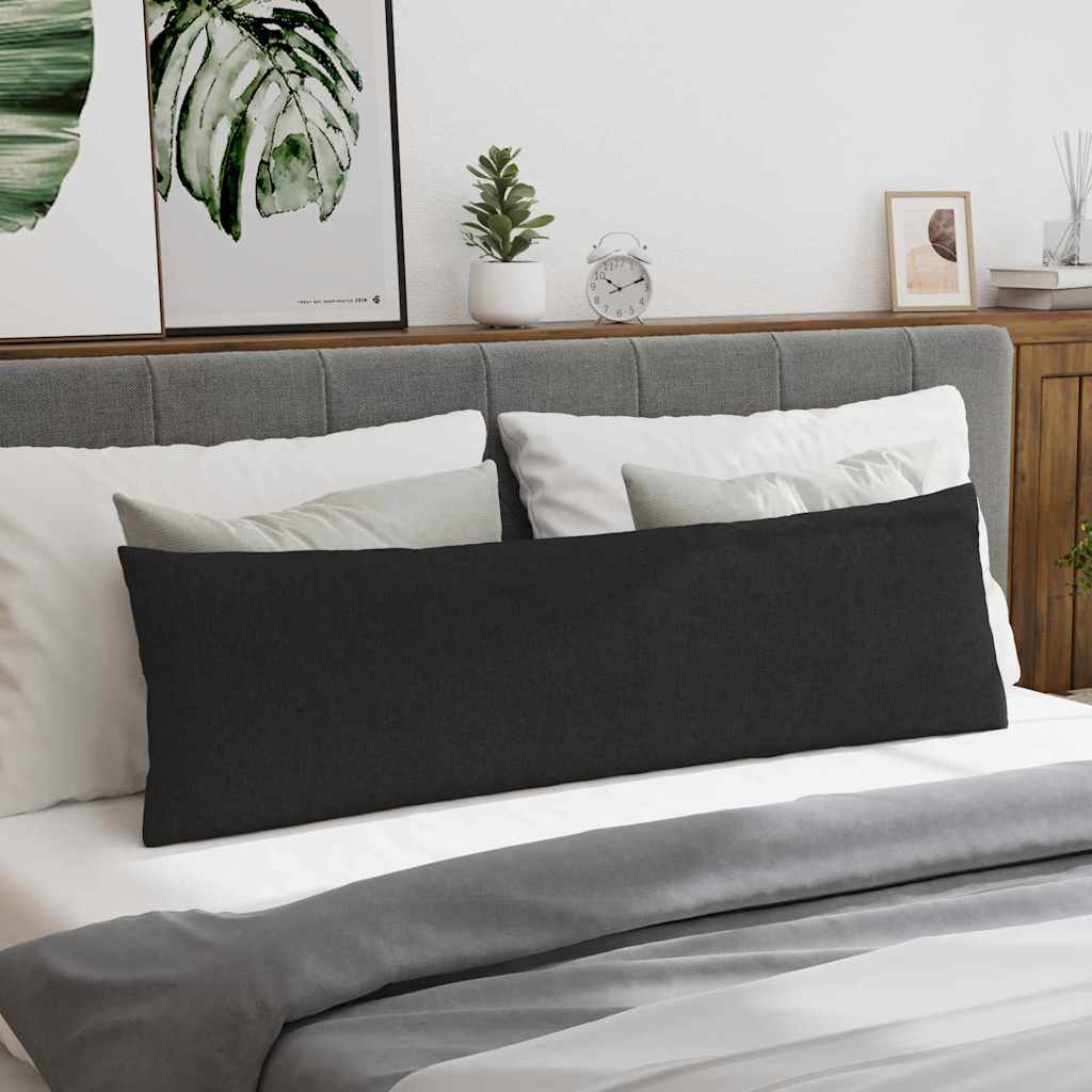 vidaXL Poduszki na sofę 2 pcs Czarny 145 x 40 cm tkanina