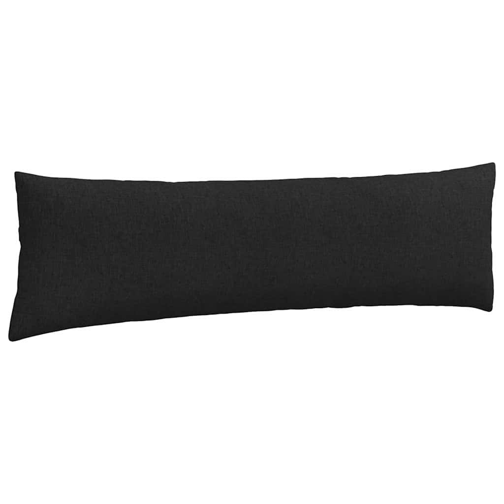 vidaXL Poduszki na sofę 2 pcs Czarny 145 x 40 cm tkanina