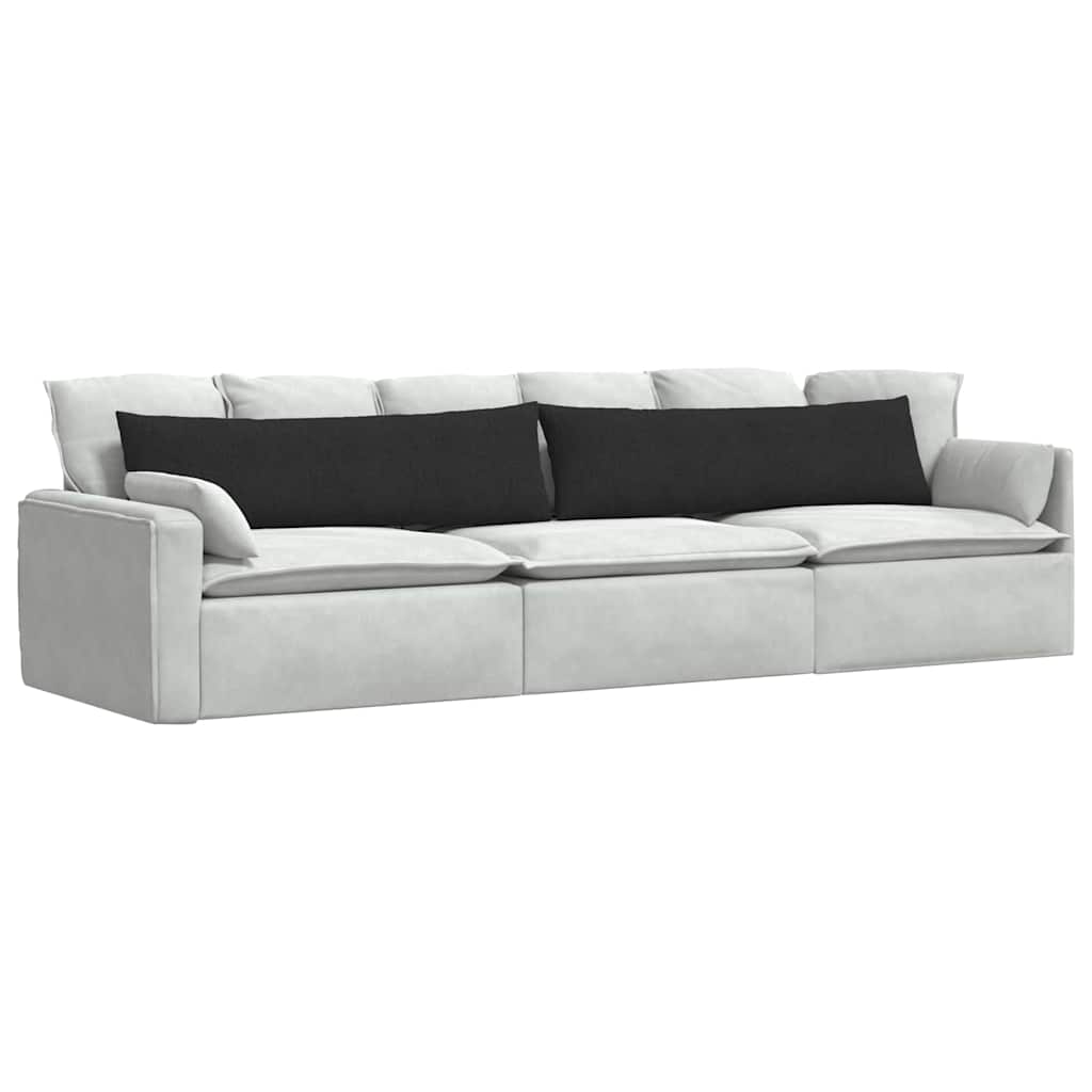 vidaXL Poduszki na sofę 2 pcs Czarny 145 x 40 cm tkanina