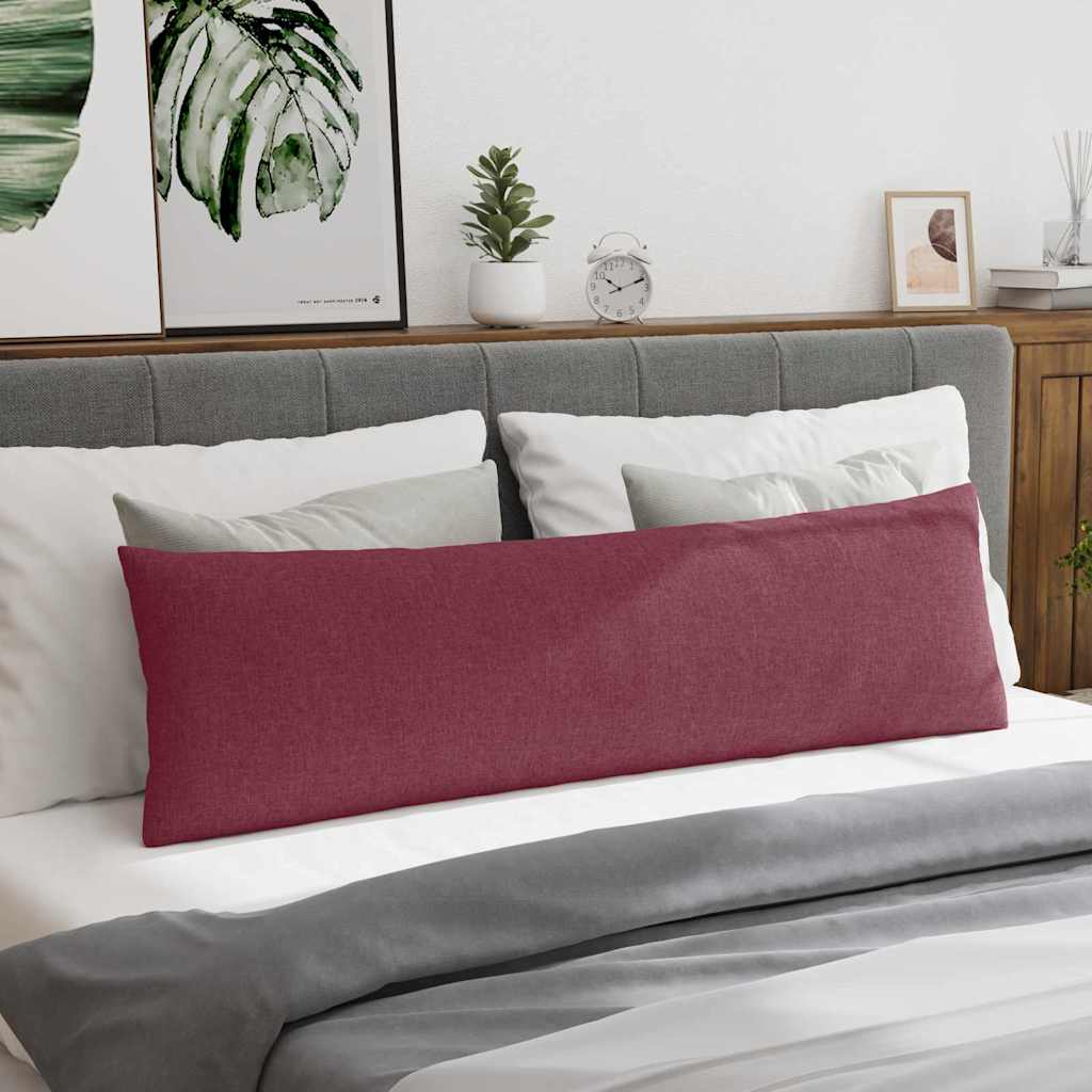 vidaXL Poduszki na sofę 2 pcs Czerwone wino 145 x 40 cm tkanina