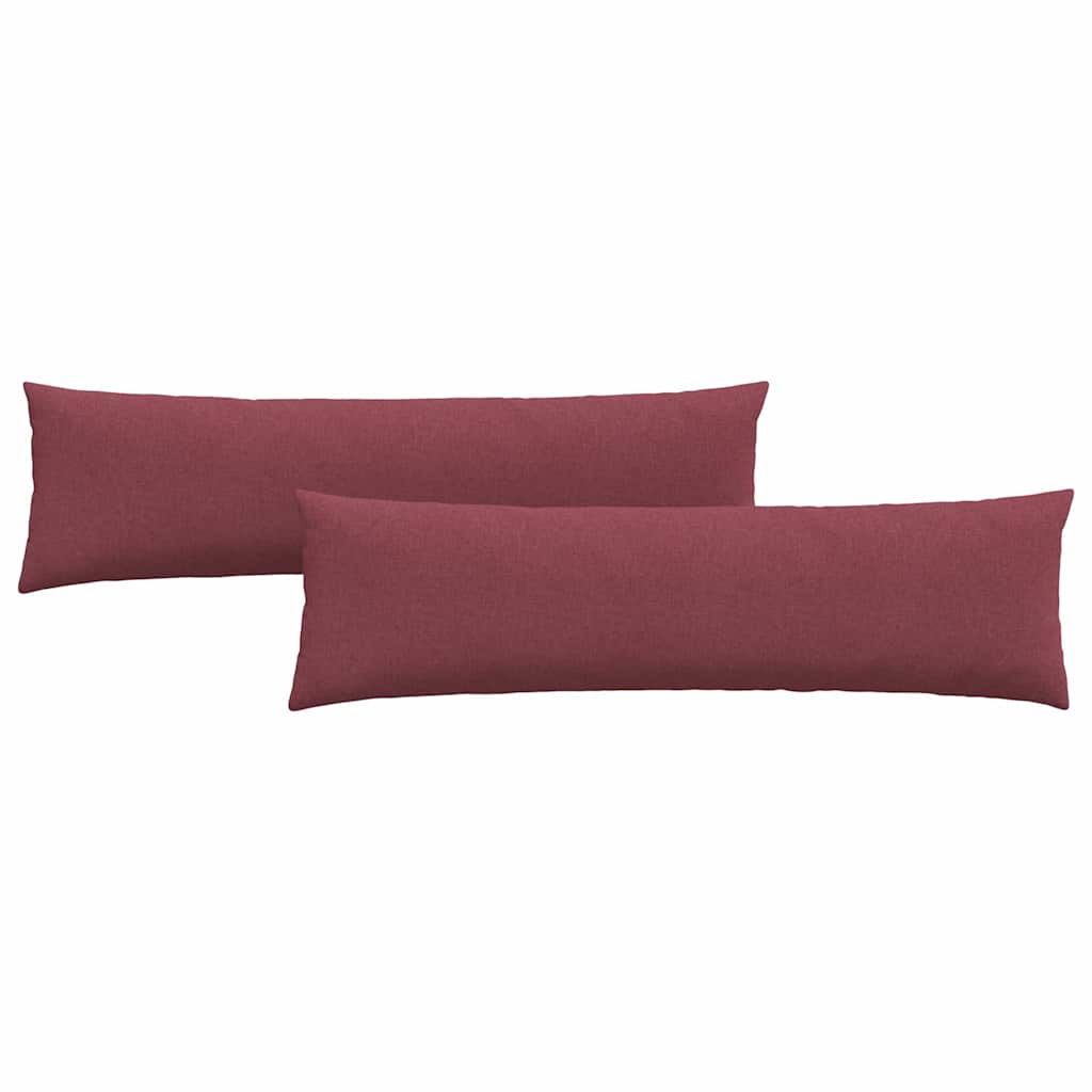 vidaXL Poduszki na sofę 2 pcs Czerwone wino 145 x 40 cm tkanina