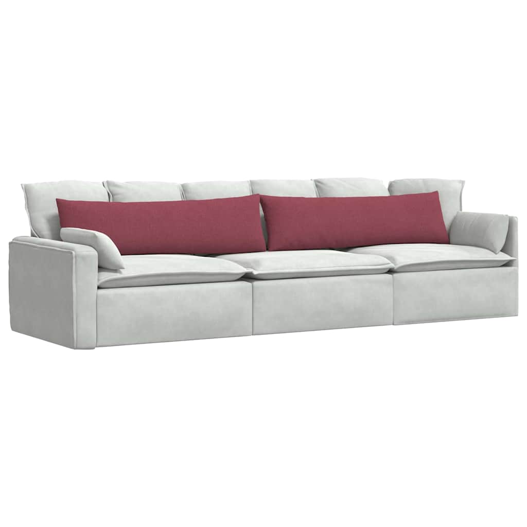vidaXL Poduszki na sofę 2 pcs Czerwone wino 145 x 40 cm tkanina