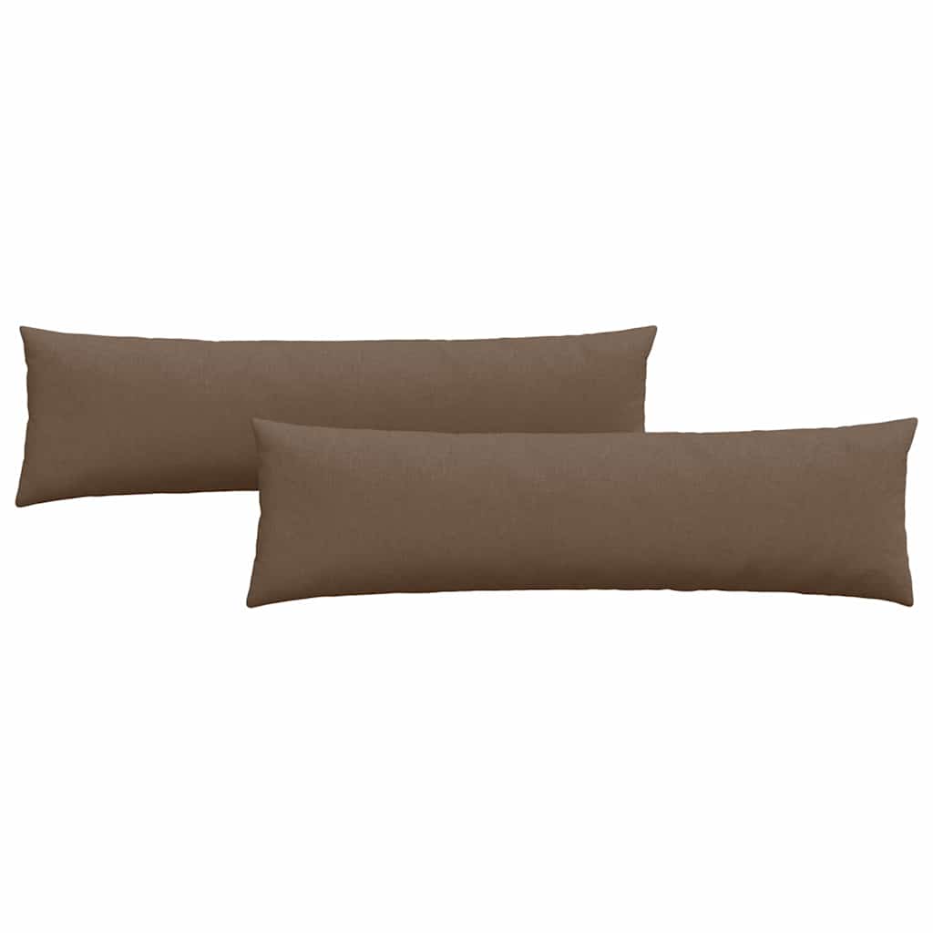 vidaXL Poduszki na sofę 2 pcs Brązowy 145 x 40 cm tkanina