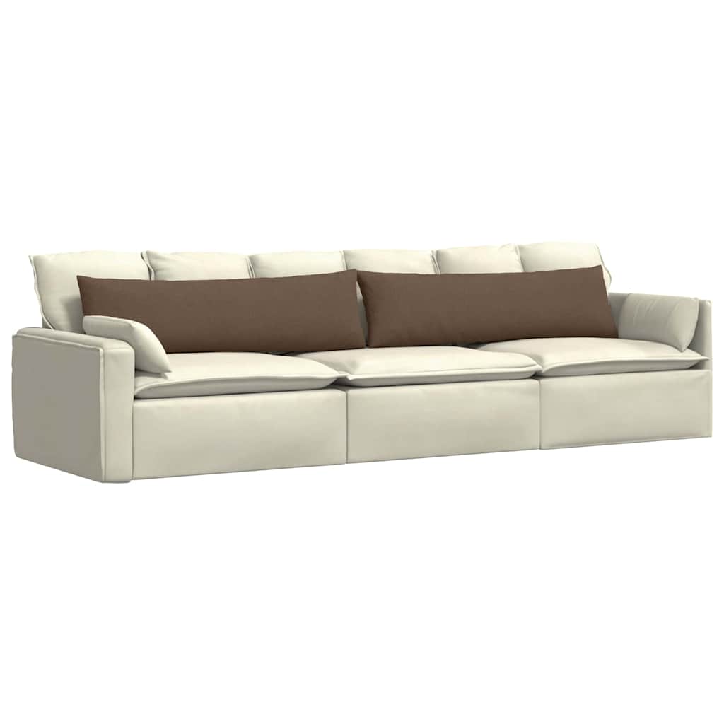 vidaXL Poduszki na sofę 2 pcs Brązowy 145 x 40 cm tkanina