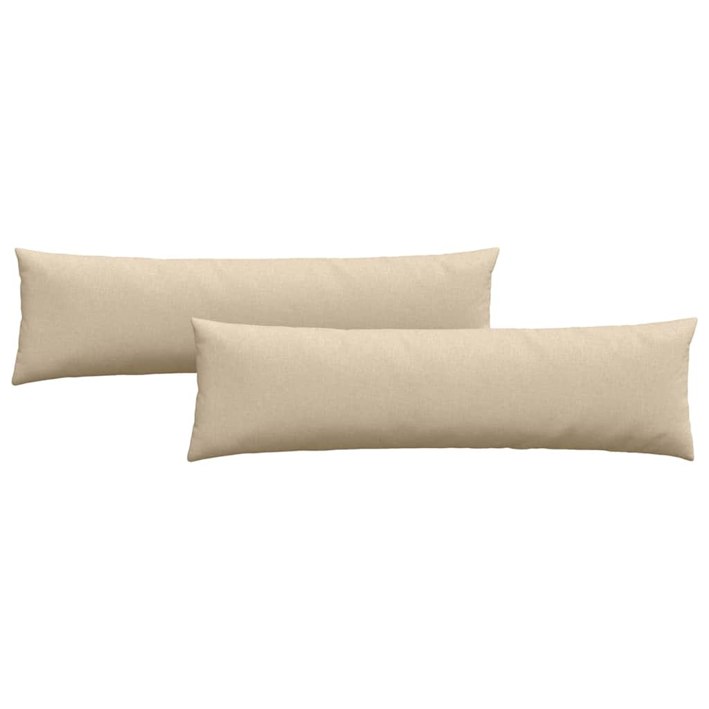 vidaXL Poduszki na sofę 2 pcs Kremowy 145 x 40 cm tkanina