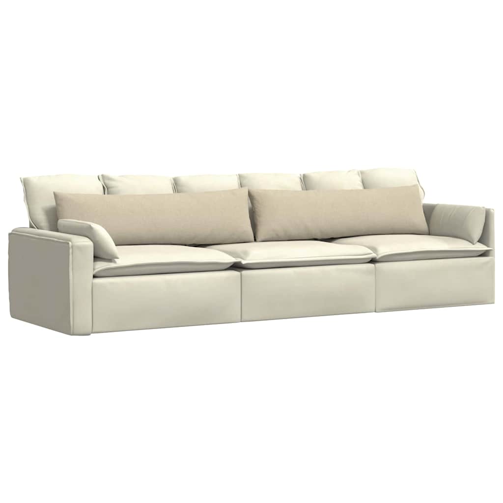 vidaXL Poduszki na sofę 2 pcs Kremowy 145 x 40 cm tkanina