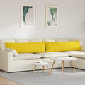 vidaXL Poduszki na sofę 2 pcs Jasnożółty 145 x 40 cm tkanina