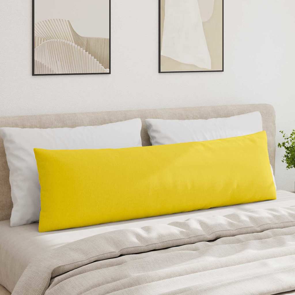vidaXL Poduszki na sofę 2 pcs Jasnożółty 145 x 40 cm tkanina