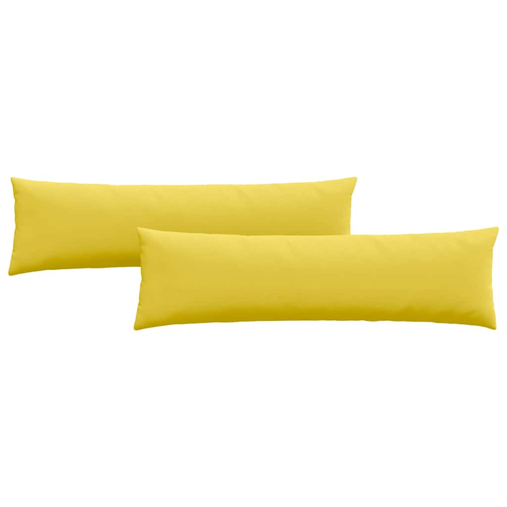 vidaXL Poduszki na sofę 2 pcs Jasnożółty 145 x 40 cm tkanina
