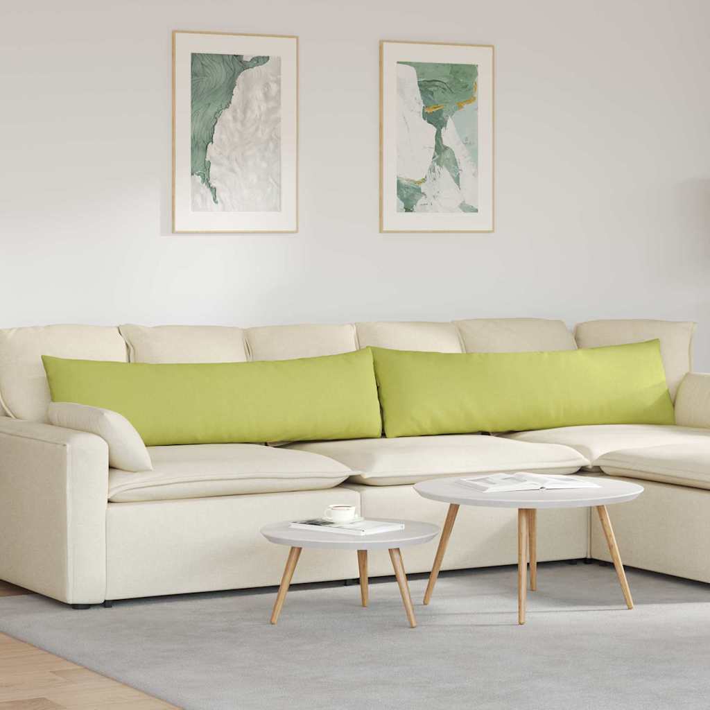 vidaXL Poduszki na sofę 2 pcs Jasnozielony 145 x 40 cm tkanina