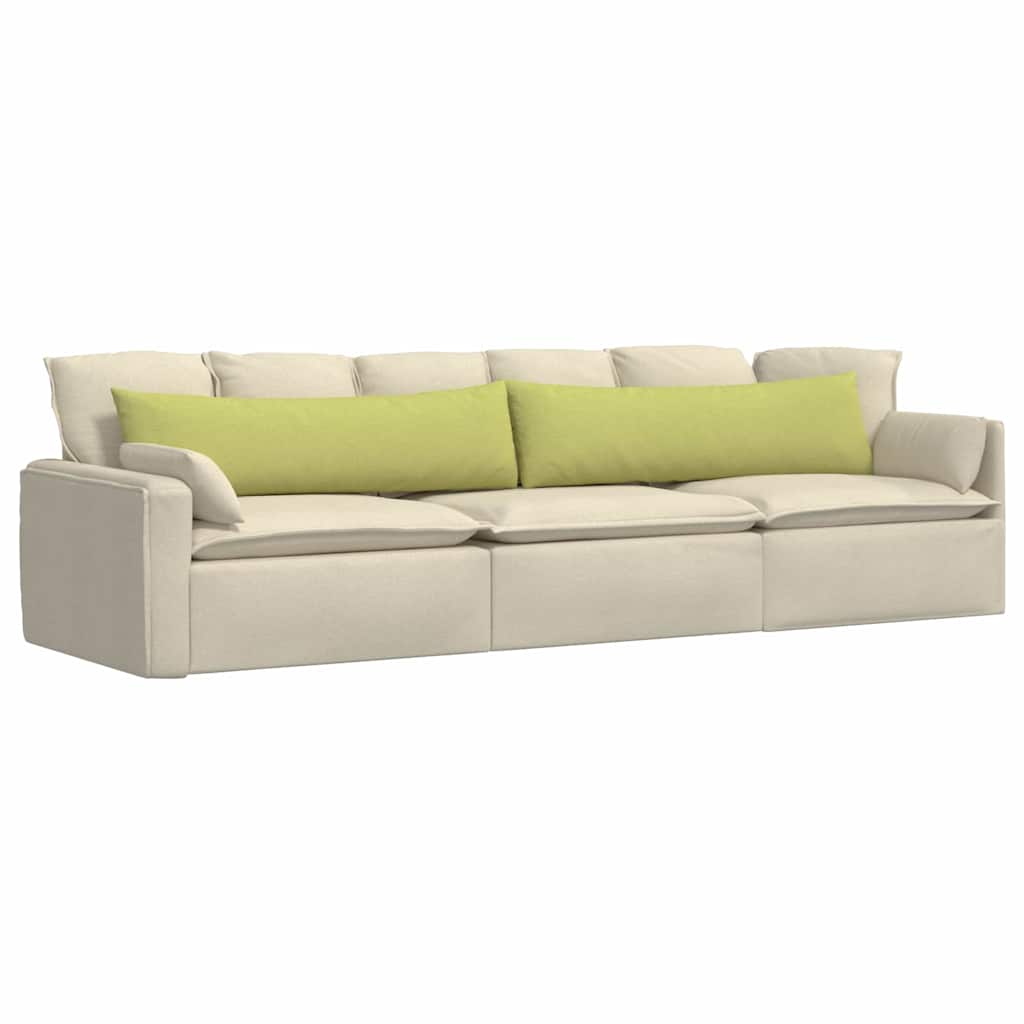 vidaXL Poduszki na sofę 2 pcs Jasnozielony 145 x 40 cm tkanina
