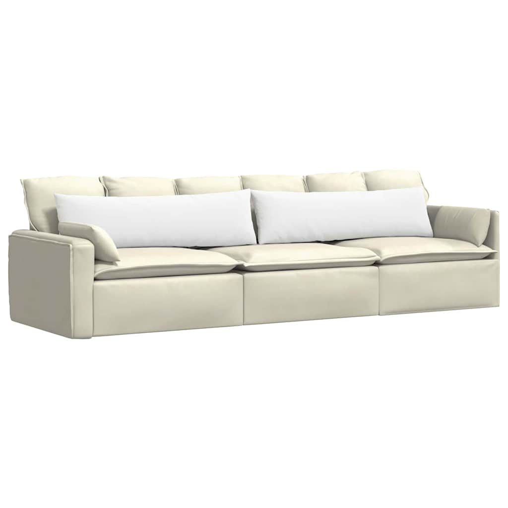 vidaXL Poduszki na sofę 2 pcs Biały 145 x 40 cm tkanina