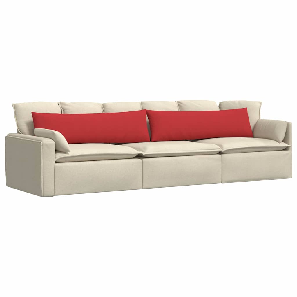 vidaXL Poduszki na sofę 2 pcs Czerwony 145 x 40 cm tkanina