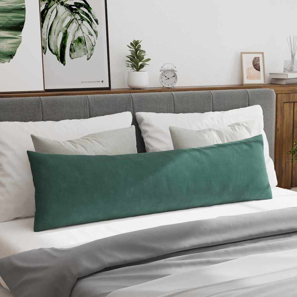 vidaXL Poduszki na sofę 2 pcs Ciemna zieleń 145 x 40 cm
