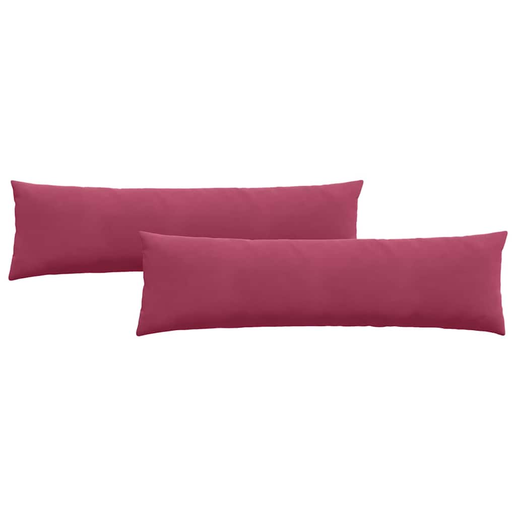 vidaXL Poduszki na sofę 2 pcs Czerwone wino 145 x 40 cm