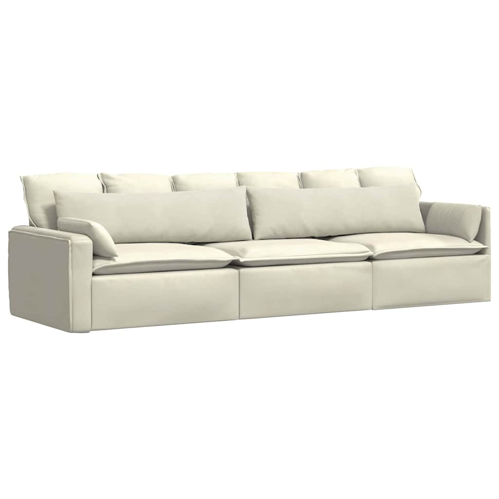 vidaXL Poduszki na sofę 2 pcs Kremowy 145 x 40 cm Tkanina sztruksowa