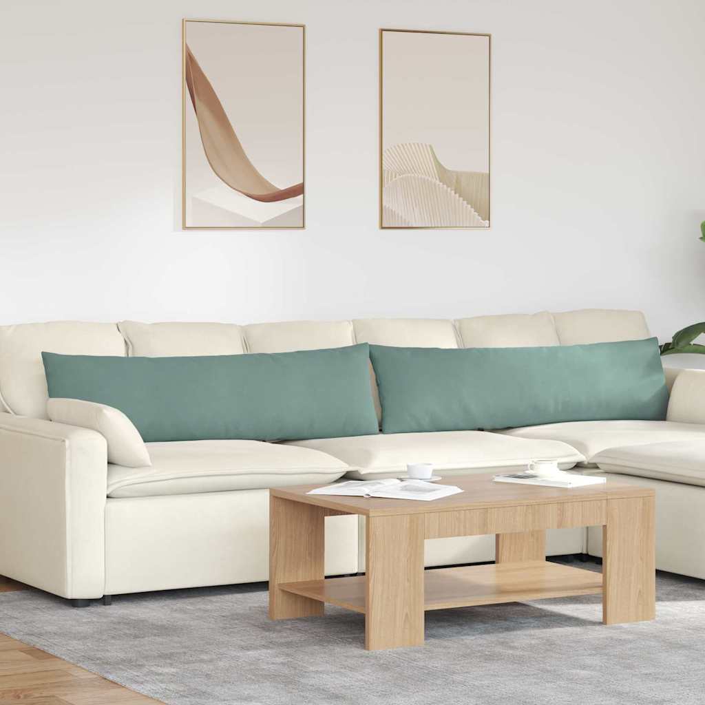vidaXL Poduszki na sofę 2 pcs Zielony morski 145 x 40 cm