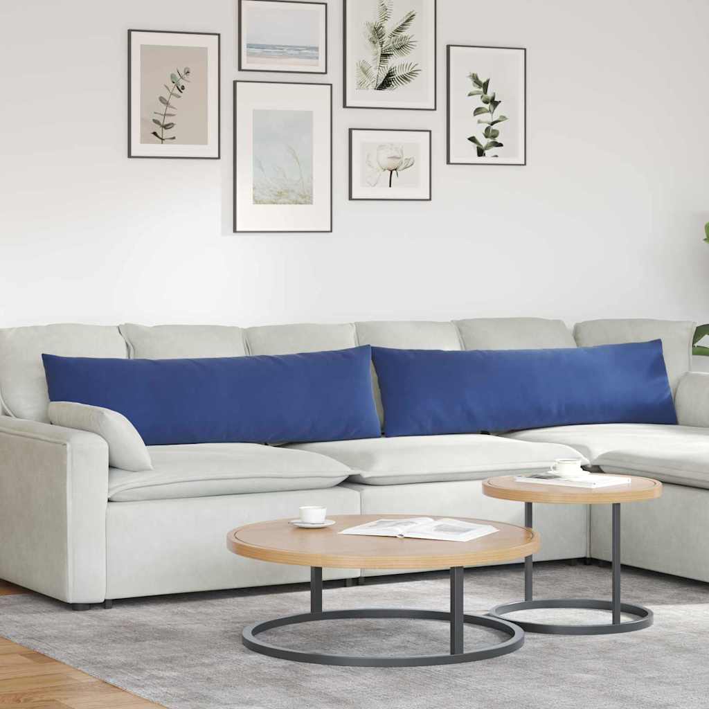 vidaXL Poduszki na sofę 2 pcs Niebieski policyjny 145 x 40 cm