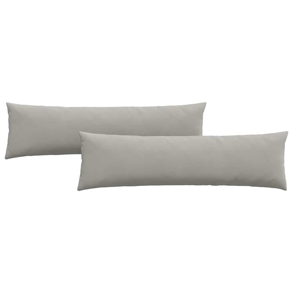 vidaXL Poduszki na sofę 2 pcs Jasnoszary 145 x 40 cm tkanina