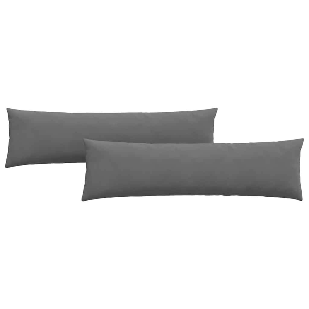 vidaXL Poduszki na sofę 2 pcs Ciemnoszary 145 x 40 cm tkanina