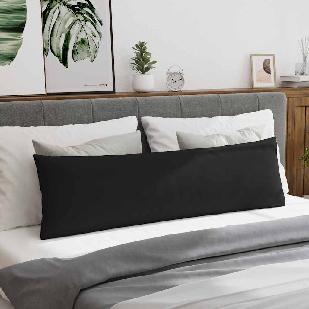 vidaXL Poduszki na sofę 2 pcs Czarny 145 x 40 cm tkanina