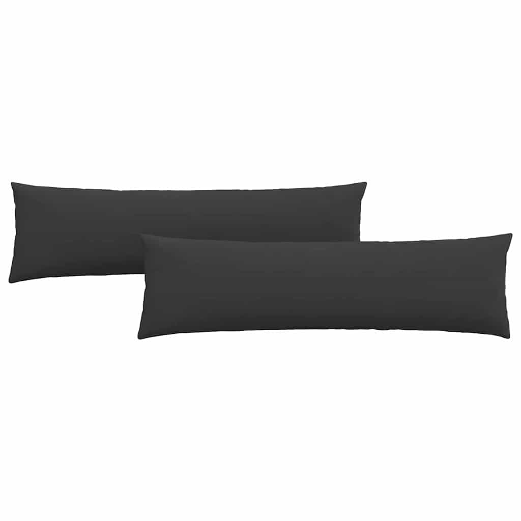 vidaXL Poduszki na sofę 2 pcs Czarny 145 x 40 cm tkanina