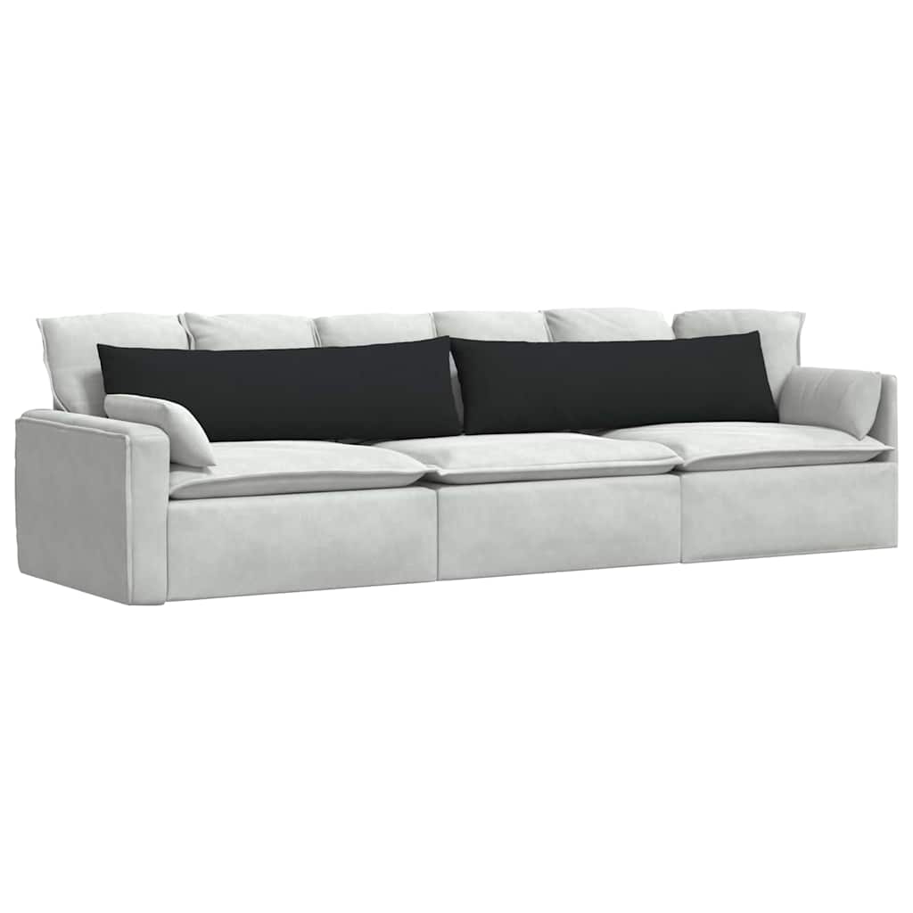 vidaXL Poduszki na sofę 2 pcs Czarny 145 x 40 cm tkanina